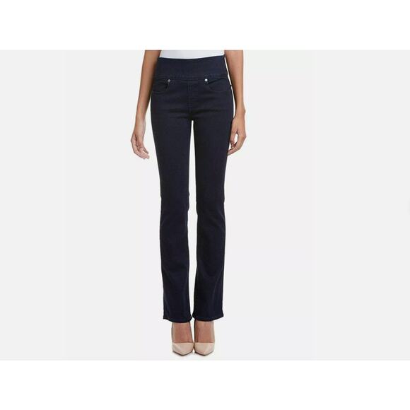 NEW Spanx Signature Waist Slim Boot Jeans NWT Size 32 Midnight Rinse FD7415 - Picture 1 of 16